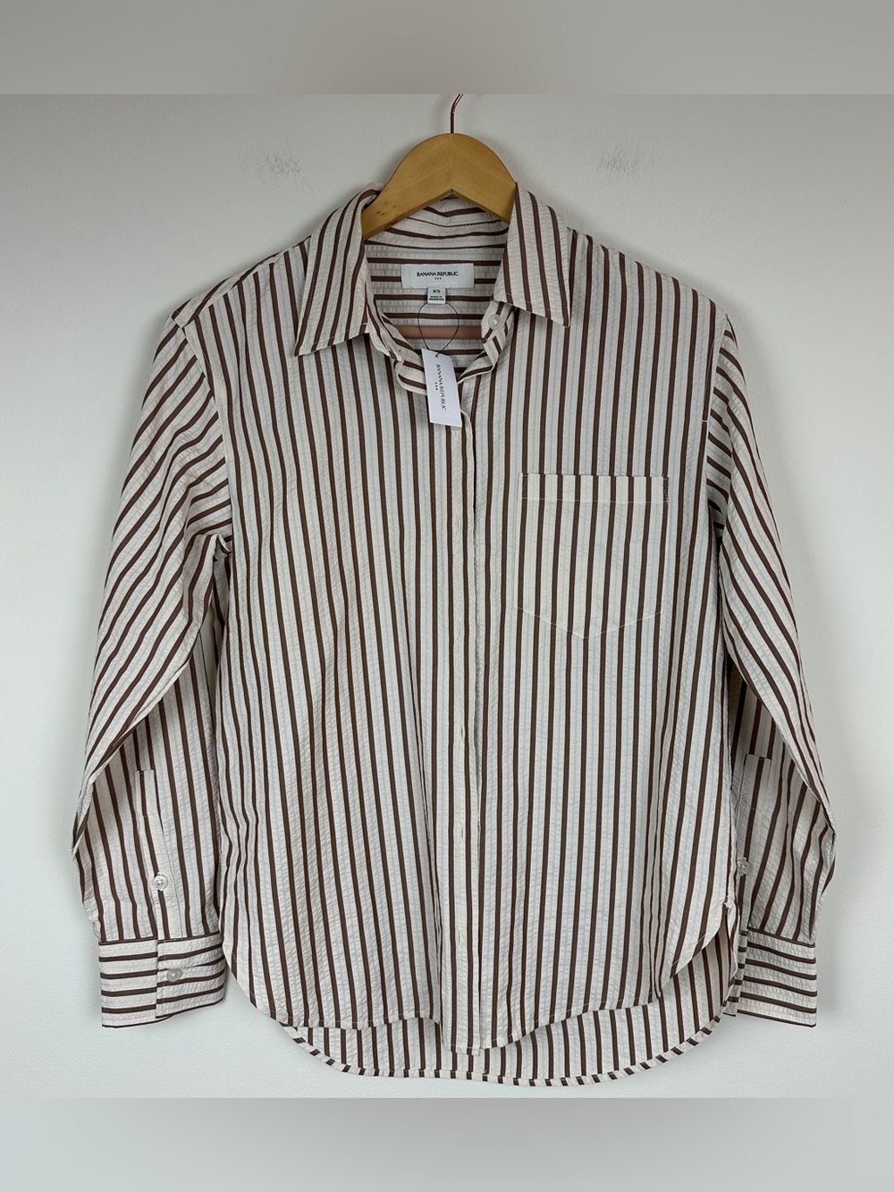 Banana Republic Striped Button up Shirt Sz XS